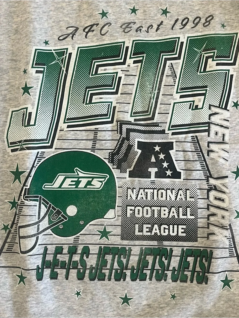Abercrombie & Fitch NFL New York Jets Gray Graphic Crewneck Sweatshirt